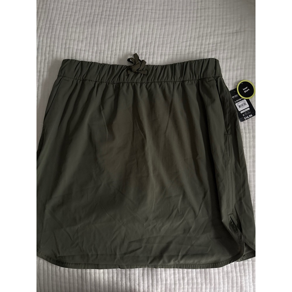 Athletic Works Skort L/G (12-14) Olive Green Activewear Tennis Golf Sport
